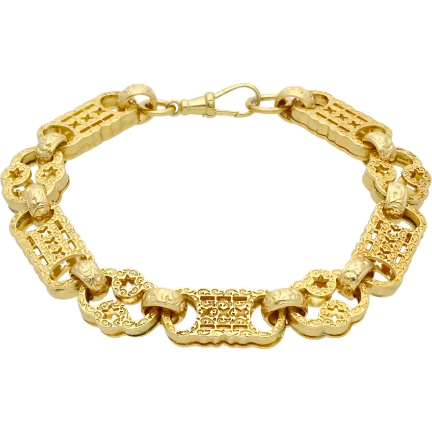 GOLD & SILVER STARS AND BARS BRACELET