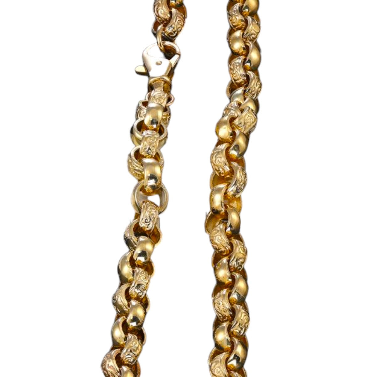 GOLD & SILVER PATTERNED BELCHER CHAIN