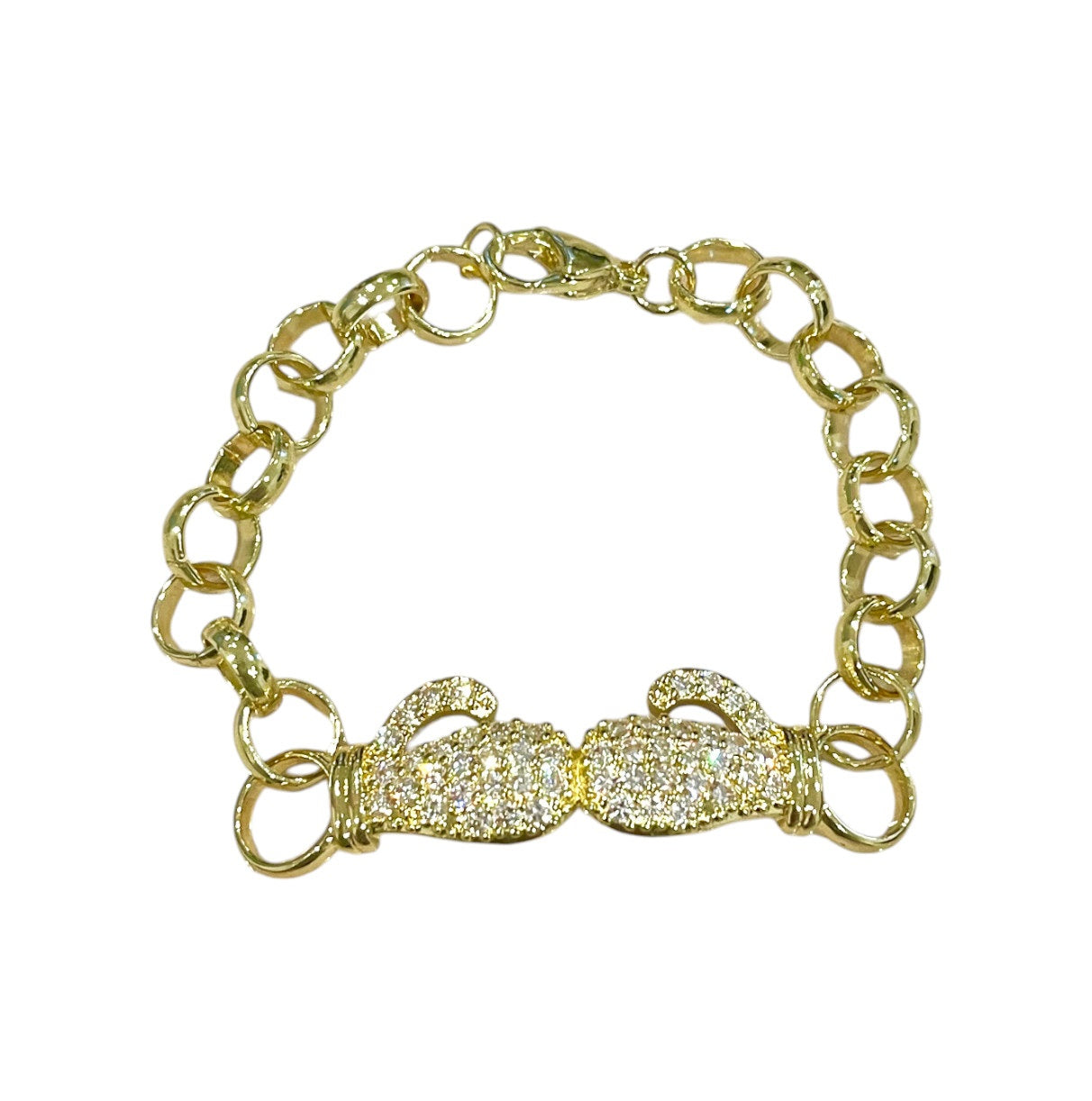 Kids Diamante Boxing Gloves Belcher Bracelet