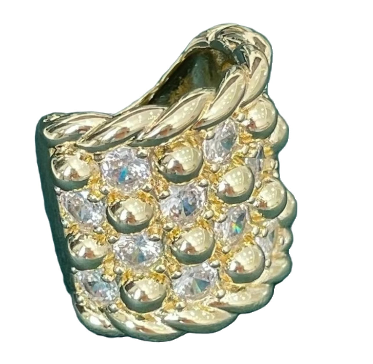 GOLD ICED OUT KEEPERS RING
