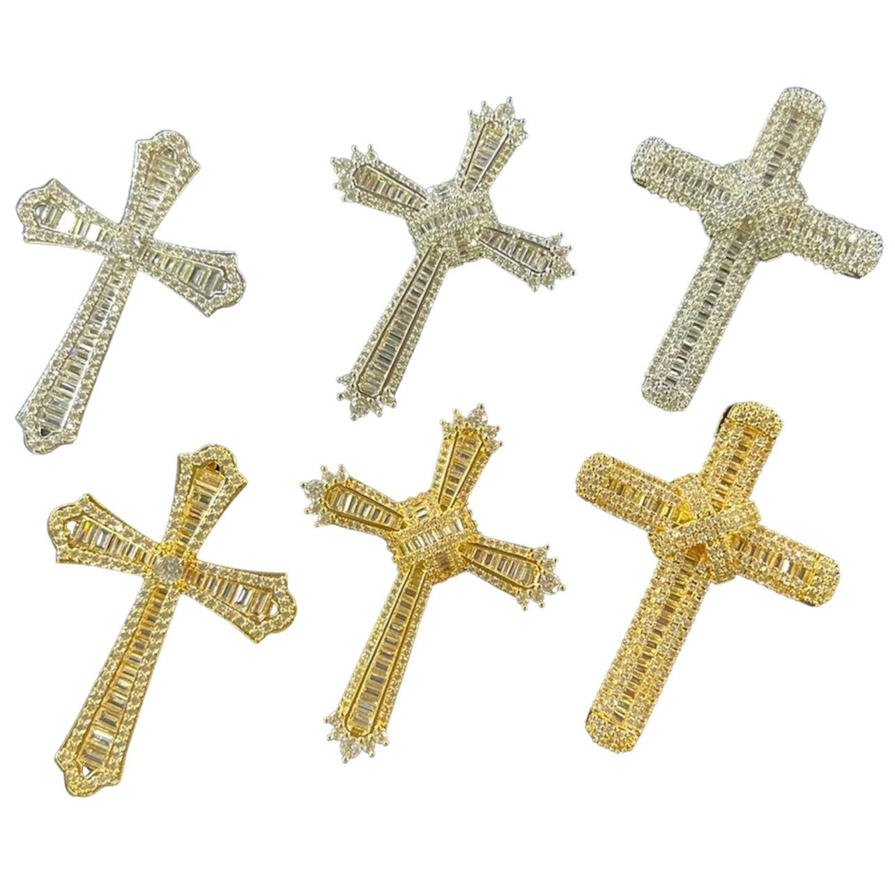 Rankins Cross with Chain Silver & Gold