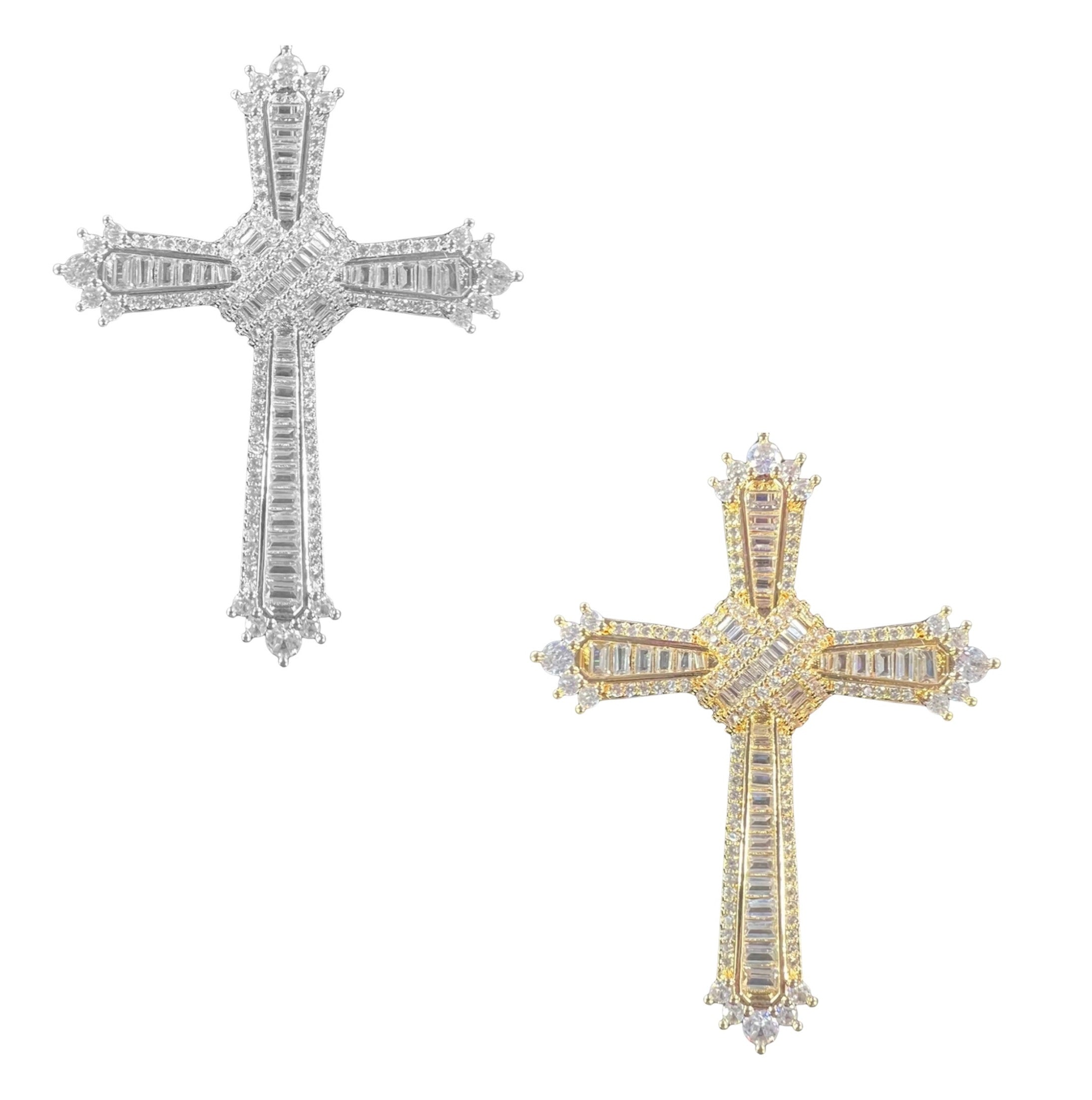 Rankins Cross with Chain Silver & Gold
