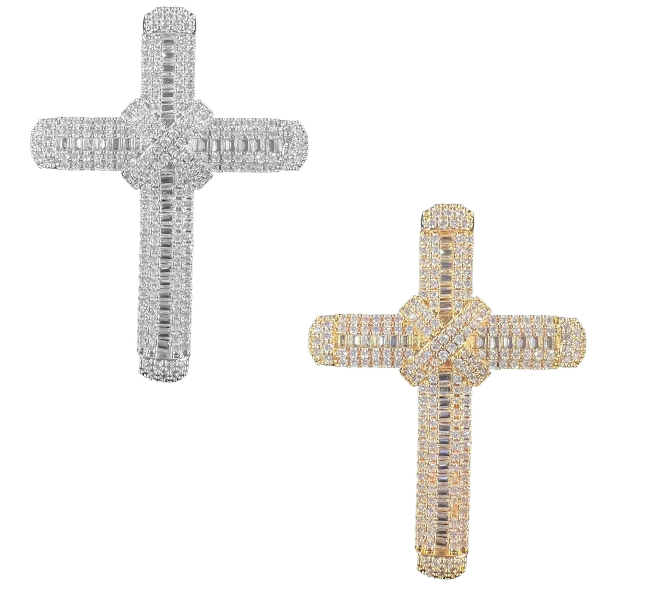 Rankins Cross with Chain Silver & Gold