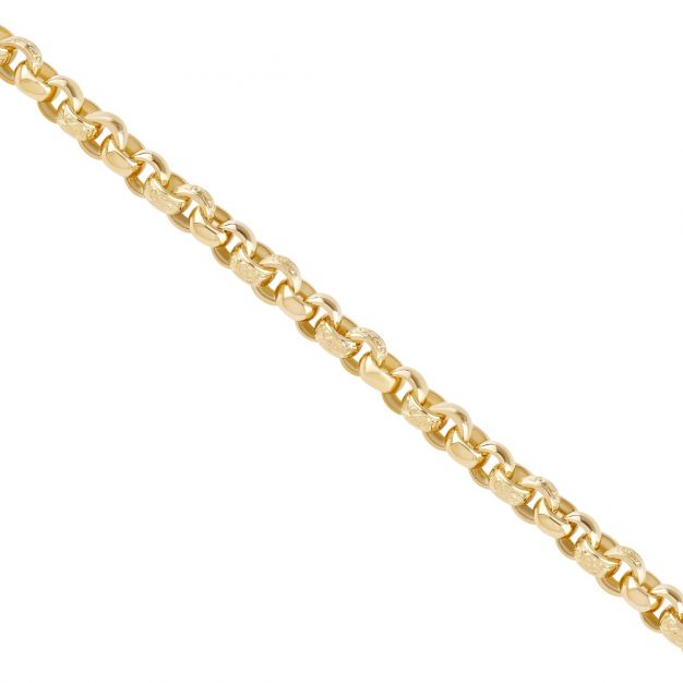 GOLD & SILVER PATTERNED BELCHER CHAIN
